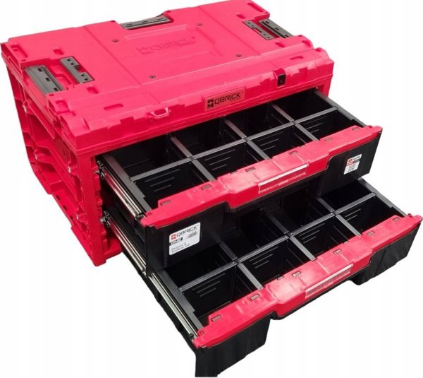 Qbrick Tool box with drawers Qbrick System ONE 2.0 DRAWER 2 Plus TOOLBOX EXPERT RED Ultra HD Custom