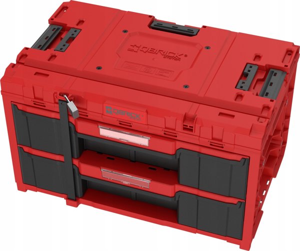 Qbrick Tool box with drawers Qbrick System ONE 2.0 DRAWER 2 Plus TOOLBOX EXPERT RED Ultra HD Custom