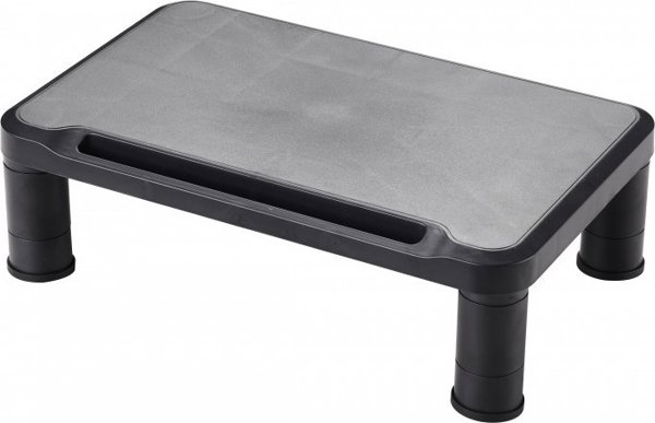 Βάση οθόνης Q-Connect με ρυθμιζόμενο ύψος, μαύρη