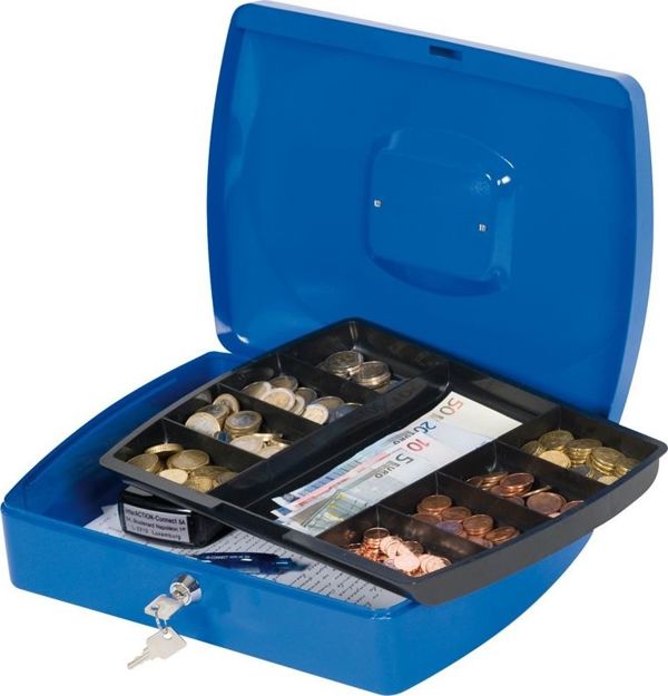 Q-Connect Ταμειακή κασετίνα Q-CONNECT, εξαιρετικά μεγάλη, 325x85x235mm, μπλε