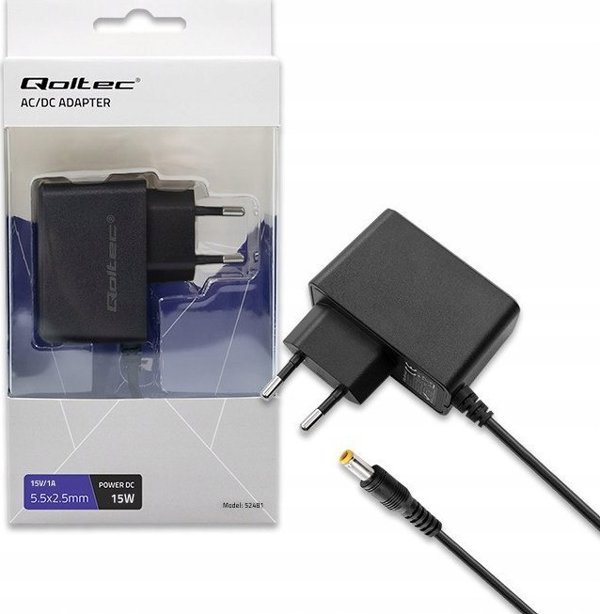 QOLTEC Τροφοδοτικό πρίζας 15W | 15V | 1A | 5.5*2.5