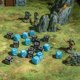Ζάρια Q-Workshop Compact D6: Forteca - Μαύρο και μπλε