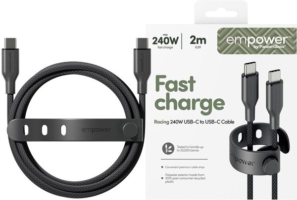 PanzerGlass Racing Καλώδιο USB-C σε USB-C 240W - 1.5m