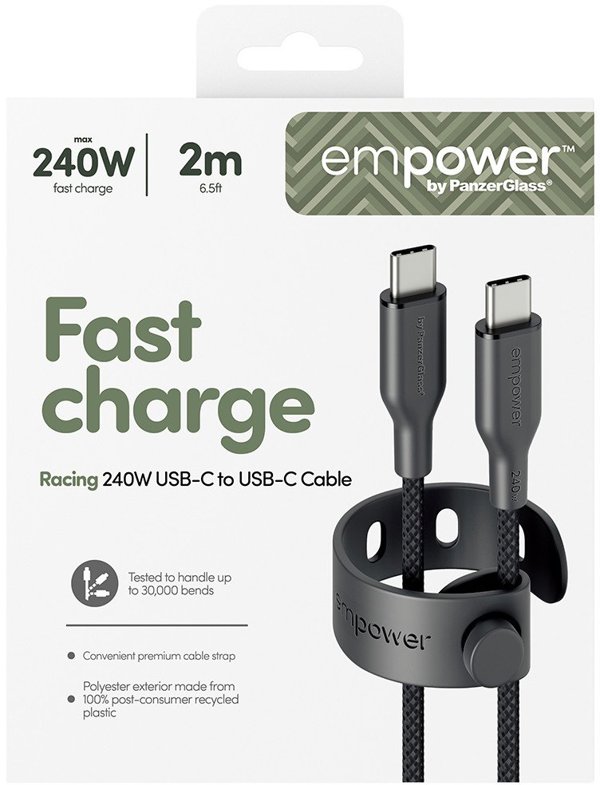 PanzerGlass Racing Καλώδιο USB-C σε USB-C 240W - 1.5m