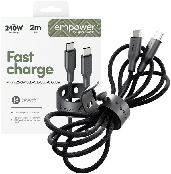 PanzerGlass Racing Καλώδιο USB-C σε USB-C 240W - 1.5m