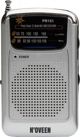 Noveen PR151 Φορητό Ραδιόφωνο AM/FM, Ασημί, Με Τηλεσκοπική Κεραία και Ακουστικά, 10.4 cm