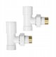 Σετ σύνδεσης καλοριφέρ INVENA CZ-31-K15-S, βαλβίδα παροχής+διακοπής, γωνιακή, λευκή.