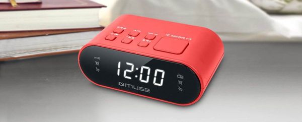 Ραδιόφωνο Ξυπνητήρι Muse M-10 Red, Επιτραπέζιο Ψηφιακό Ρολόι με Alarm