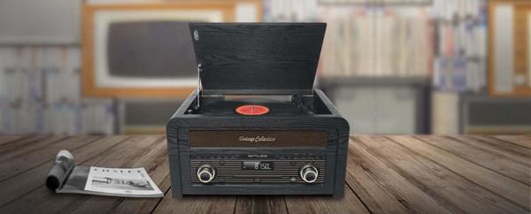 Muse MT-115W Πικάπ Micro System με Bluetooth, CD Player, USB, AUX και Ραδιόφωνο FM, Ξύλινο