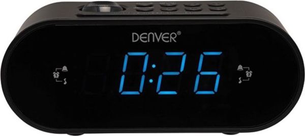 Ραδιόφωνο Ξυπνητήρι Denver CRP-717 με Προβολή Ώρας στον Τοίχο, Μαύρο