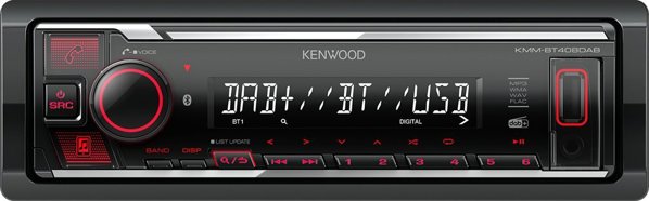 Kenwood KMM-BT408DAB Ραδιόφωνο Αυτοκινήτου 1 DIN με Bluetooth, DAB+, USB & Υποστήριξη FLAC - Μαύρο