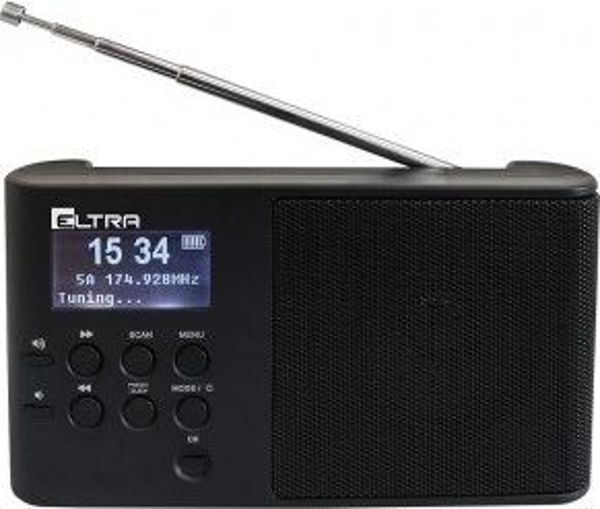 Eltra Lider Radio Ula DAB+ FM RDS Φορητό Ψηφιακό Ραδιόφωνο με Οθόνη Matrix, Μαύρο