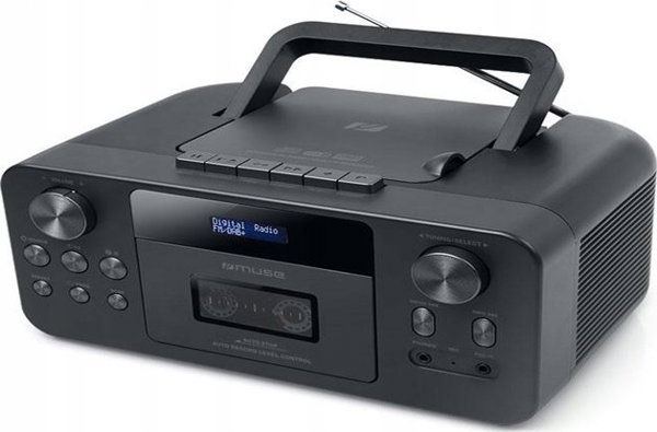 Φορητό CD Ραδιόφωνο Κασετόφωνο Muse Muse με Bluetooth | M-182 DB | AUX in | Μαύρο