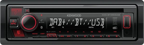 Kenwood KDC-BT450DAB Ραδιόφωνο Αυτοκινήτου Bluetooth 1 DIN με DAB+ και Υποστήριξη FLAC - Μαύρο
