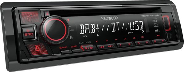 Kenwood KDC-BT450DAB Ραδιόφωνο Αυτοκινήτου Bluetooth 1 DIN με DAB+ και Υποστήριξη FLAC - Μαύρο