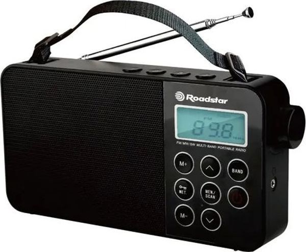 Roadstar TRA-2340 Φορητό Ραδιόφωνο AM/FM/SW, Λειτουργία με Ρεύμα & Μπαταρίες, Μαύρο