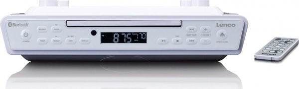 Lenco KCR-150 Ραδιόφωνο Κουζίνας Υπόβαθρου με Οθόνη LCD, Λευκό