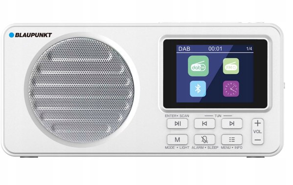 Ψηφιακό Ραδιόφωνο DR 6WH Λευκό με Μπαταρία (DAB+/FM/RDS/BT/Ρολόι/Ξυπνητήρι)