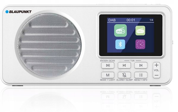 Ψηφιακό Ραδιόφωνο DR 6WH Λευκό με Μπαταρία (DAB+/FM/RDS/BT/Ρολόι/Ξυπνητήρι)