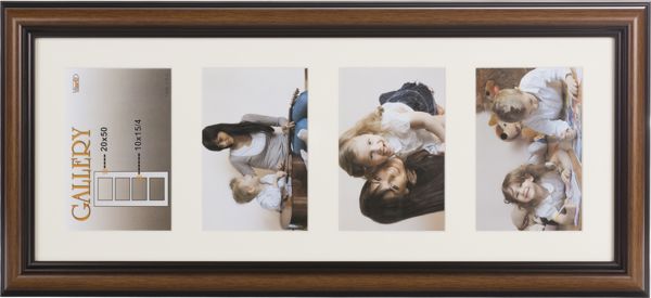 Κορνίζα Victoria Collection Nuotraukų rėmelis Ema Gallery 20x50/4/10x15, καφέ