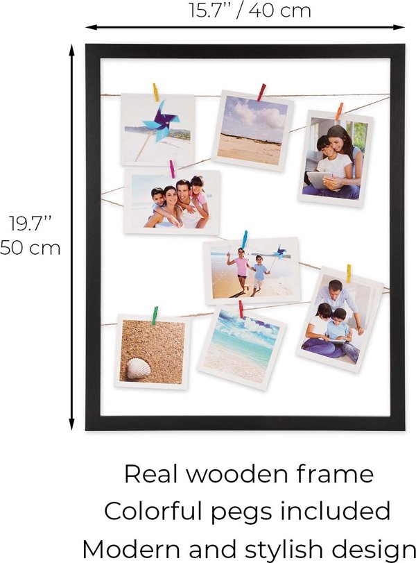Κορνίζα Victoria Collection Photo frame Milano 40x50 Polaroid, μαύρο