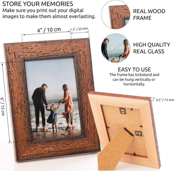 Κορνίζα Victoria Collection Photo frame Malta 10x15, καφέ (VF2526)