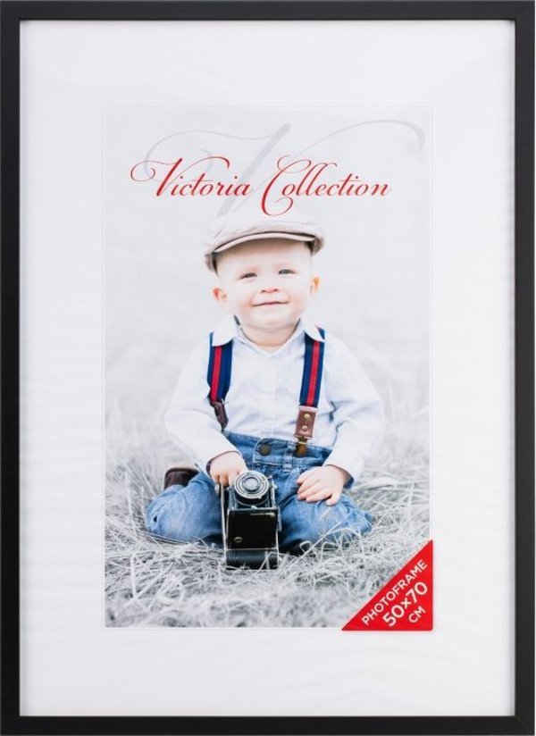 Κορνίζα Victoria Collection Cubo photo frame 50x70, μαύρο (VF2275)