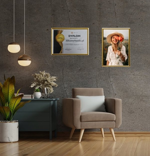 Κορνίζα GEDEON Ρέμελης GED 70x100 πλαστικό EASY χρυσό | 8mm