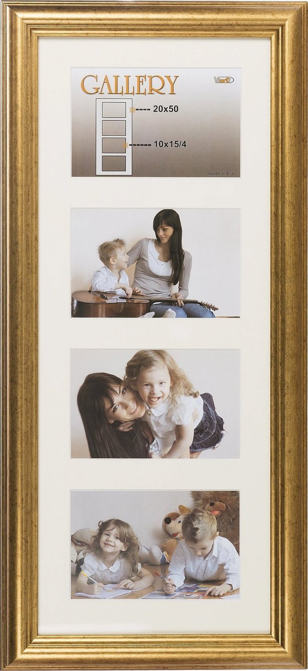 Κορνίζα Victoria Collection Photo frame Ema Gallery 20x50/4/10x15, χρυσό (VF3967)