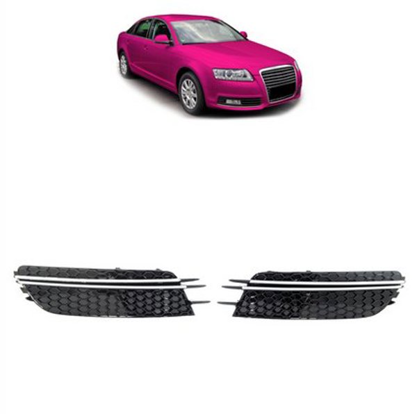 MTuning Πλαίσιο Προβολέων για Audi A6 C7 Chrome Black