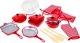 Σετ Κουζίνας 14 τεμ Γάντι Ποδιά Κόκκινο Ramiz