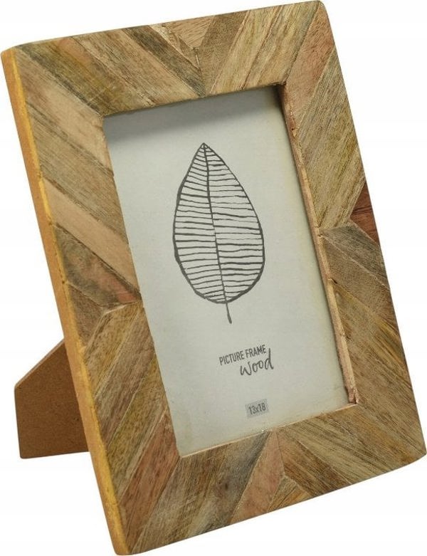 Κορνίζα Home Styling Collection από ξύλο μάνγκο PATCHWORK, 19 x 24 εκ.