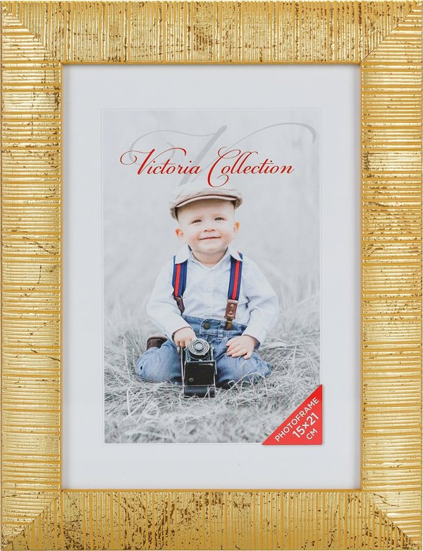 Κορνίζα Victoria Collection για φωτογραφίες Sand 15x21, χρυσή (VI2455)