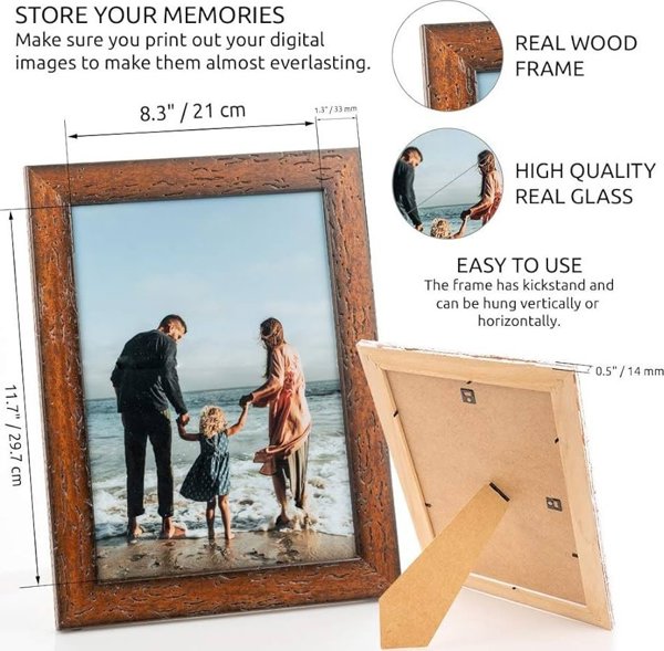 Κορνίζα Victoria Collection Photo frame Malta 21x29.7, καφέ (VF2526)