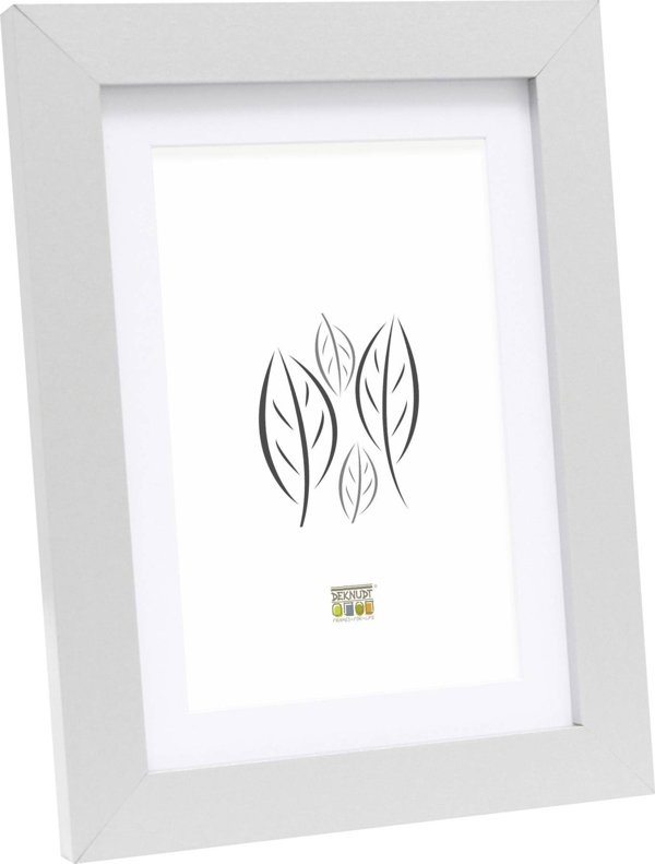 Deknudt Κορνίζα S66KD1 Ξύλινη Ασημί 15x20 εκ. με Passepartout