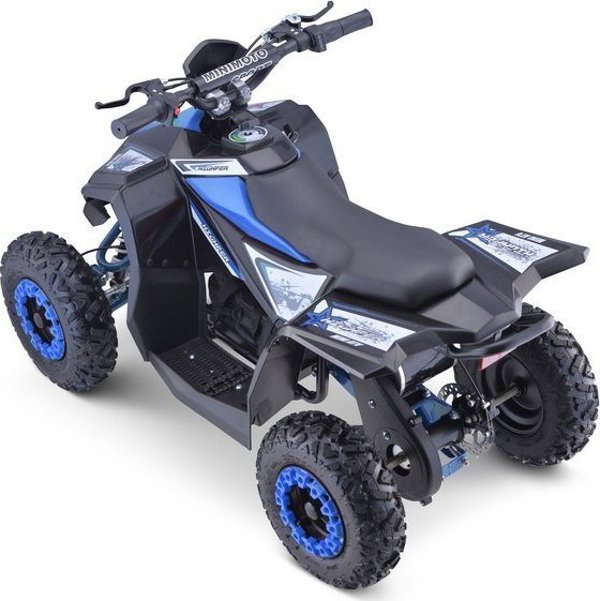 Ramiz Quad Highper με μπαταρία Μπλε 35km/h + Κινητήρας χωρίς ψήκτρες 1000W + Φουσκωτοί τροχοί + Ρύθμιση καθίσματος