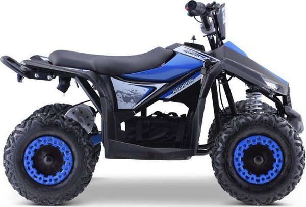 Ramiz Quad Highper με μπαταρία Μπλε 35km/h + Κινητήρας χωρίς ψήκτρες 1000W + Φουσκωτοί τροχοί + Ρύθμιση καθίσματος