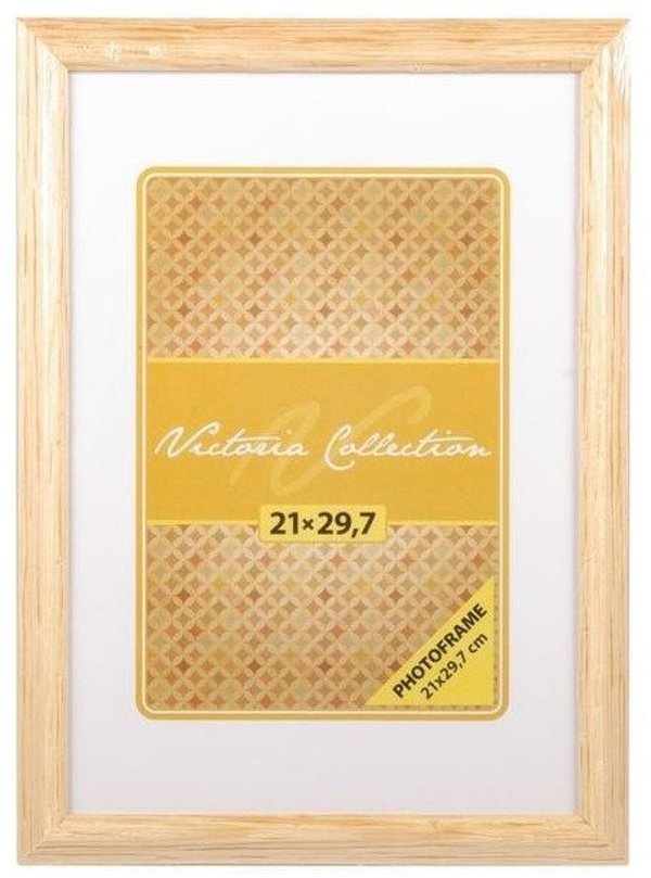 Κορνίζα Victoria Collection Κορνίζα φωτογραφιών Velvet 21x29,7, φυσικό (VI2565)