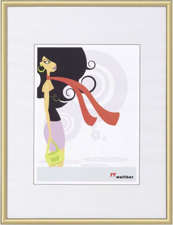 Κορνίζα Walther New Lifestyle, 21x29,7, A4, πλαστική, χρυσή (KV130G)