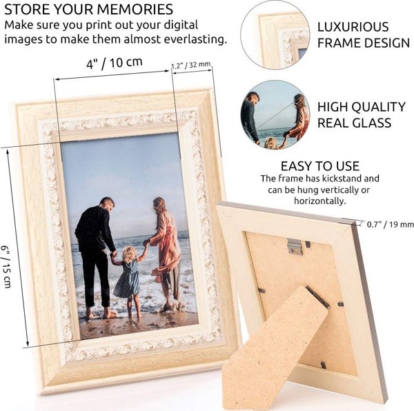 Κορνίζα Victoria Collection Photo frame Seoul 10x15, μπεζ 3 τεμ. (1303539)