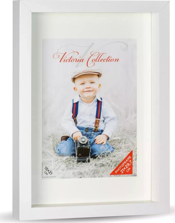 Κορνίζα Victoria Collection Κορνίζα φωτογραφιών 3D 21x29,7 λευκή