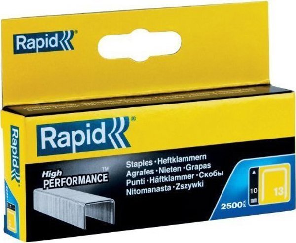 Rapid Συρραπτικά Λεπτού Σύρματος Νο 13, 10mm, Γαλβανισμένα, 2500 Τεμάχια