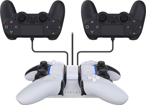 Σταθμός διπλής φόρτισης Raptor Gaming για τακάκια PS4 / PS5 8161426 4251236200948