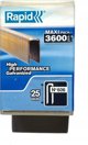 Συρραπτικά 606/25 3600τμχ 6,0x1,1mm, μαύρα, πλαστική συσκευασία, Rapid