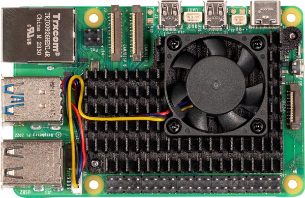 Ψύκτρα Raspberry Pi με ανεμιστήρα, Raspberry Pi 5 B, μαύρο