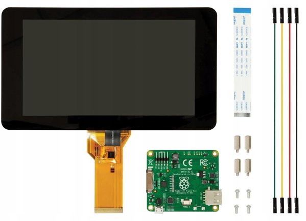 Κιτ Οθόνης Αφής 7" WVGA Raspberry Pi