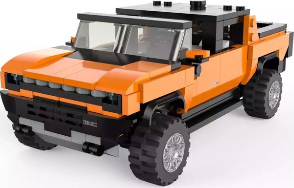 Rastar RASTAR 1:30 assemble car model Hummer EV, assort., orange/yellow, 454 parts, 93700
