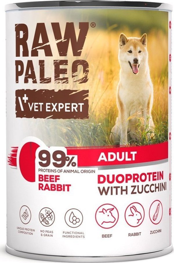 Raw Paleo Βοδινό & Κουνέλι Ενήλικων Κονσέρβα 400g