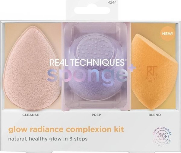 Real Techniques Σφουγγάρι Μακιγιάζ Real Techniques Sponge + Glow Radiance Complexion (3 τεμ)