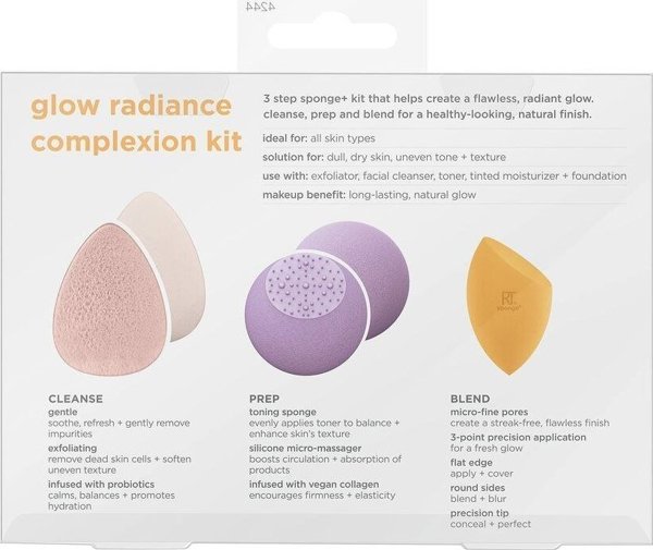 Real Techniques Σφουγγάρι Μακιγιάζ Real Techniques Sponge + Glow Radiance Complexion (3 τεμ)